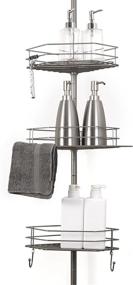 img 4 attached to 🚿 BINO Tension Pole Corner Shower Caddy: Organize Your Shower with Style!