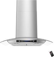 🔥 iktch 30-inch wall mount range hood with tempered glass, 900 cfm stainless steel kitchen chimney vent, gesture sensing & touch control switch panel, adjustable lights - ikp03-30 логотип