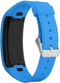 img 3 attached to 🎈 SKYLET Soft Silicone Replacement Wristbands for Garmin Vivofit 1 - No Tracker, Metal Buckle, Ideal for Men and Women