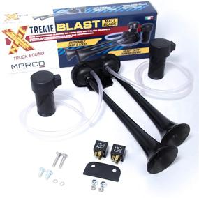 img 3 attached to 🚚 Enhanced Safety with the Marco Xtreme Blast Electric Horn - Italian Truck Accessories | Ultra-Loud Car Horn at 120 dB | Dual Compressor for Improved Performance
