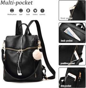 img 2 attached to Backpack Multi Pocket Capacity Shoulder Lightweight Women's Handbags & Wallets for Fashion Backpacks
