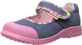 img 4 attached to Pediped Toddler Little Denim 6-6.5 Girls' Shoes: Comfortable and Stylish Footwear for Little Feet!