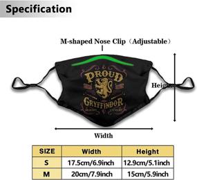 img 2 attached to 🧙 Harry Potter Hogwarts School Face Mask: Adjustable, Breathable, Washable & Reusable for Adults (Women & Men)