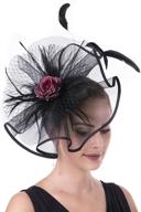 👒 litter star fashion fascinators for women - pillbox cocktail tea party headband headwear hat, kentucky derby wedding logo