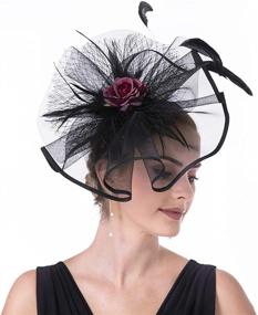 img 3 attached to 👒 Litter Star Fashion Fascinators for Women - Pillbox Cocktail Tea Party Headband Headwear Hat, Kentucky Derby Wedding