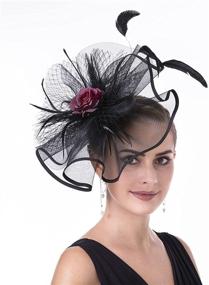 img 2 attached to 👒 Litter Star Fashion Fascinators for Women - Pillbox Cocktail Tea Party Headband Headwear Hat, Kentucky Derby Wedding