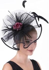 img 1 attached to 👒 Litter Star Fashion Fascinators for Women - Pillbox Cocktail Tea Party Headband Headwear Hat, Kentucky Derby Wedding