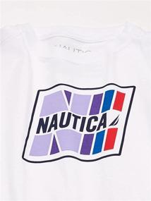 img 3 attached to 👕 Детская одежда Nautica с графическим принтом на коротких рукавах: Стильная и комфортная одежда для ваших малышей.