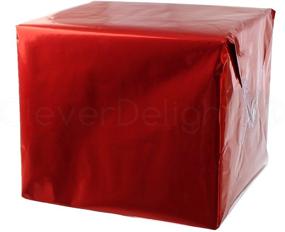 img 4 attached to CleverDelights Metallic Red Wrapping Paper