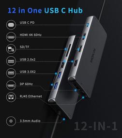 img 3 attached to 💻 Ultimate USB C Docking Station: Dual Monitor HDMI Adapter, Dual HDMI/DP, 4 USB, Ethernet, PD, SD/TF & Audio Port - Compatible with HP/Dell/Lenovo/Surface Laptop