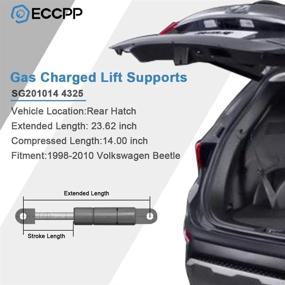 img 3 attached to High-Quality ECCPP Rear Hatchback Lift Supports for 1998-2010 Volkswagen Beetle - Set of 2