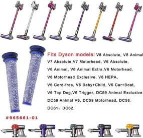 img 1 attached to ConPus 2 Pack Filter Replacements for Dyson Absolute Animal Motorhead V8+, V8, V7, V6, DC62, DC61, DC59, DC58 Vacuum - Part 965661-01 96566101