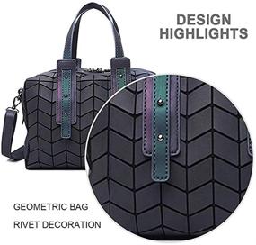 img 1 attached to 👜 Stylish Holographic Geometric Crossbody Messenger Women's Handbags & Wallets with Colorful Designs - Ideal for Satchels