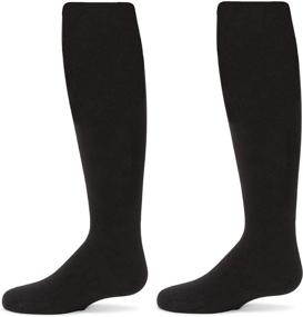 img 3 attached to Comfortable and Stylish: Trimfit Girls Flat Knit Tights with Comfortoe - 2-Pack