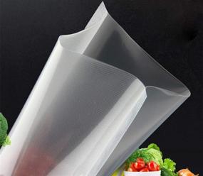 img 1 attached to 🔒 Lawei 2-pack 11-inch x 50-feet Vacuum Sealer Rolls - Food Saver Bags for Sous Vide and Vacuum Sealing, Vacuum Sealer Bags for Food Storage