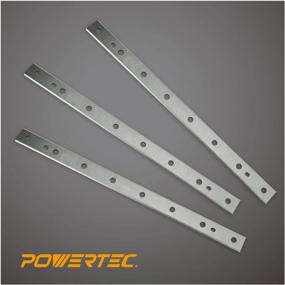 img 1 attached to High-Speed Steel (HSS) Planer Blades Set of 3 - Replacement for DEWALT DW7342 DW734 by POWERTEC 12801