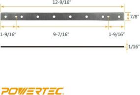 img 2 attached to High-Speed Steel (HSS) Planer Blades Set of 3 - Replacement for DEWALT DW7342 DW734 by POWERTEC 12801