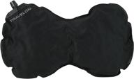 🌍 travelon self-inflating neck and back pillow: ultimate comfort for travel, black, one size logo