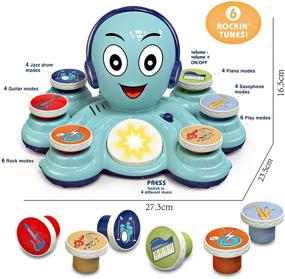 img 3 attached to 🐙 Интерактивные музыкальные игрушки осьминога для младенцев и малышей - образовательные инструменты для раннего обучения и развлечения