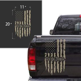 img 3 attached to Distressed American Tailgate Constitution Compatible Exterior Accessories and Bumper Stickers, Decals & Magnets