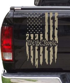 img 4 attached to Distressed American Tailgate Constitution Compatible Exterior Accessories and Bumper Stickers, Decals & Magnets