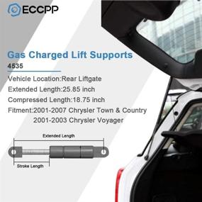 img 3 attached to 🚗 ECCPP 2pcs Rear Liftgate Lift Supports Strut Rods for 2001-2007 Chrysler Town & Country, Voyager, Dodge Caravan, Grand Caravan