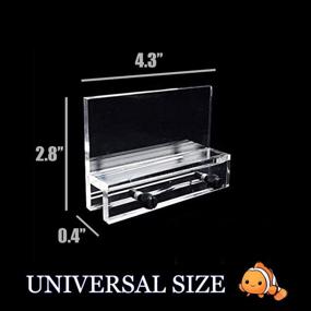 img 4 attached to 🐠 2PCS Acrylic Fish Tank LED Light Holders with Clear Aquarium Lamp Hanging Fixtures - Support Stands Box for Aquatic Fish Tank Lighting Tools
