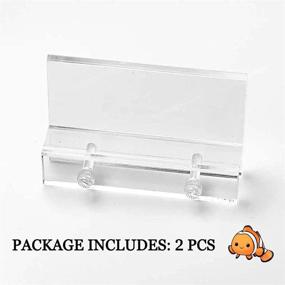 img 3 attached to 🐠 2PCS Acrylic Fish Tank LED Light Holders with Clear Aquarium Lamp Hanging Fixtures - Support Stands Box for Aquatic Fish Tank Lighting Tools