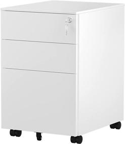 img 4 attached to YITAHOME Cabinet 3 Drawer Portable Pre Built Furniture and Home Office Furniture