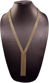 img 2 attached to 💎 Stunning RICHERA Metal Capsule Chain Necklace: A Delightful Accessory for Women and Girls' Jewelry Collection