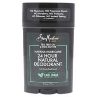 shea moisture tea tree oil & shea butter havana hurricane men's deodorant - all-day natural protection - 2.5 oz logo