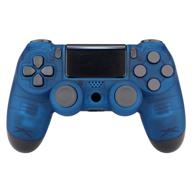 extremerate soft touch replacement kit - foggy clear blue faceplate cover, front housing shell case for ps4 slim pro controller jdm-040 jdm-050 jdm-055 - controller not included логотип