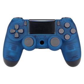 img 4 attached to eXtremeRate Soft Touch Replacement Kit - Foggy Clear Blue Faceplate Cover, Front Housing Shell Case for PS4 Slim Pro Controller JDM-040 JDM-050 JDM-055 - Controller NOT Included