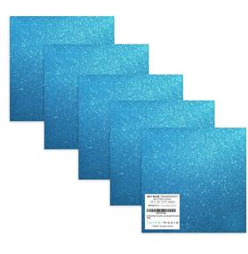 img 4 attached to 🎨 Turner Moore Edition: 12" x 12" Небесно-голубые блестящие виниловые листы для Silhouette Cameo и скрапбукинга - 5 штук с эксклюзивным образцом от TM; Пересылается плоскими!