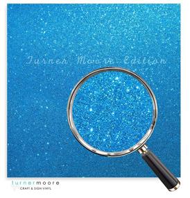 img 3 attached to 🎨 Turner Moore Edition: 12" x 12" Sky Blue Glitter Vinyl Sheets for Silhouette Cameo & Scrapbooking - 5-Pack with TM Exclusive Sample; Ships Flat!