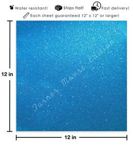 img 2 attached to 🎨 Turner Moore Edition: 12" x 12" Sky Blue Glitter Vinyl Sheets for Silhouette Cameo & Scrapbooking - 5-Pack with TM Exclusive Sample; Ships Flat!