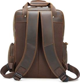 img 1 attached to Authentic Vintage Italian Leather Backpack Rucksack: Timeless Elegance and Craftsmanship