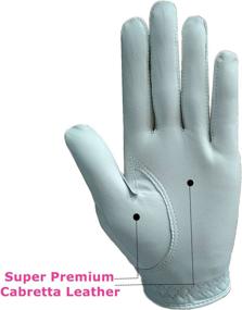 img 2 attached to 🏌️ FINGER TEN Women’s Leather Golf Glove with Ball Marker for Extra Grip, 1-Pack, Left or Right Hand, Pink Fits Women and Girls, Sizes S, M, L, XL