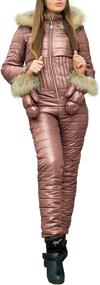 img 4 attached to Stay Warm and Stylish with LAICIGO Women’s Winter Onesies Ski Jumpsuit: Waterproof Jackets with Gloves and Removable Hood