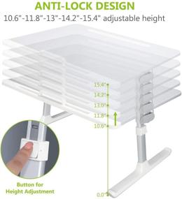 img 3 attached to 📚 NEARPOW XXL Laptop Desk for Bed: Adjustable, Anti-slip, with Book Stand and Drawer - Grey