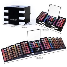 img 3 attached to 🎨 142 Colors Ultimate All-in-One Makeup Kit: Matte Shimmer Eyeshadow Palette for Women + 3 Blushes + 3 Sponge Brushes + 3 Eyebrow Powders - Professional Cosmetics Fashion Case with Full Make Up Set - Eye Shadow Palette Primer Included - Great Gift!