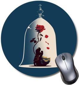 img 3 attached to 🌹 Disney Beauty and The Beast Rose Mouse Pad: Non-Slip Rubber Gaming Mat & Gift