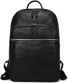 img 4 attached to 🎒 BOSTANTEN Leather Backpack Laptop College: A Classy Carry-All for Professionals and Students