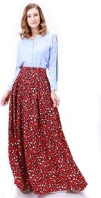 img 4 attached to 👗 Stylish Tov Printed Box Pleats Skirt for a Fashionable Look