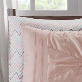 img 1 attached to Intelligent Design Toren Complete Bag Tufted Embroidered Comforter Set, Full Size in Pink - Includes Sheet and Season Bedding