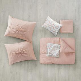 img 2 attached to Intelligent Design Toren Complete Bag Tufted Embroidered Comforter Set, Full Size in Pink - Includes Sheet and Season Bedding