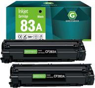 🖨 greenbox высоко-эффективный тонер-картридж для hp laserjet pro - совместим с cf283x 83x и cf283a 83a (2 черный) логотип