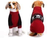 🦴 nacoco halloween dog knitted sweater - warm red skeleton costume for big dogs: perfect for golden retrievers & teddys! логотип