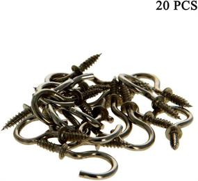 img 3 attached to Dark Bronze Screw Hooks 20-pack: Secure Solutions for Hanging and Organizing