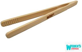 img 3 attached to 🔪 Weber's Wonders Set of 2 Bamboo Toast Tongs - Wooden Toaster Tongs for Cooking & Holding - 8 Inch Long - Ideal Kitchen Utensil for Cheese Bacon Muffin Fruits Bread - Ultra Grip - Eco-Friendly, Reusable